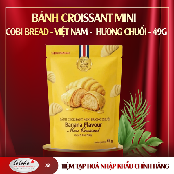 BÁNH CROISSANT MINI | COBI BREAD - VIỆT NAM | HƯƠNG CHUỐI | 49G