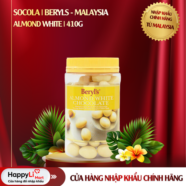 SOCOLA | BERYL'S - MALAYSIA | ALMOND WHITE | 410G