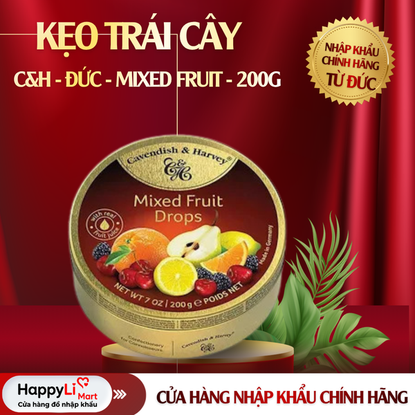 KẸO TRÁI CÂY | C&H - ĐỨC | CAVENDISH & HARVEY MIXED FRUIT | 200G
