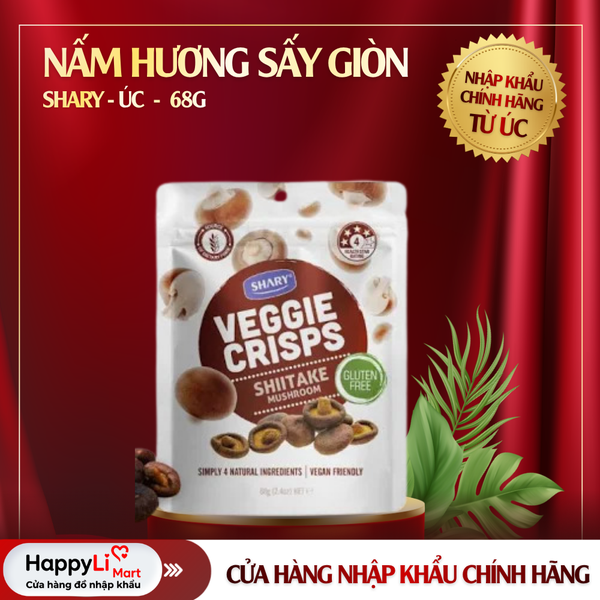 NẤM HƯƠNG SẤY GIÒN | SHARY - ÚC | 68G