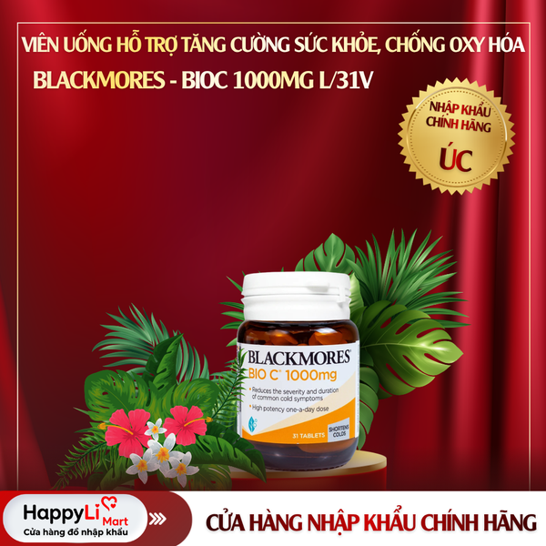 VIÊN UỐNG BỔ SUNG VITAMIN C | BLACKMORES | BIO C 1000MG | 31 VIÊN/LỌ