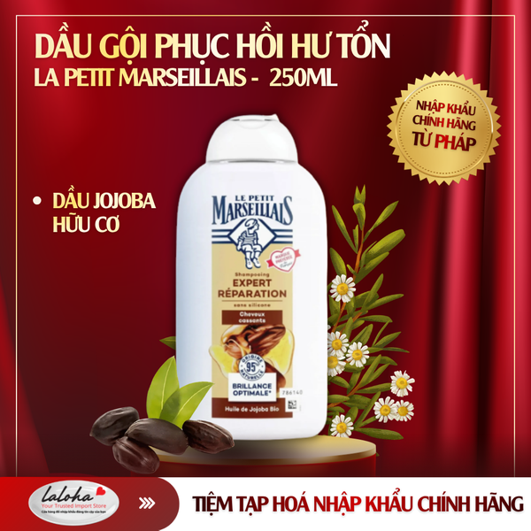 DẦU GỘI PHỤC HỒI CHUYÊN SÂU | LA PETIT MARSEILLAIS - PHÁP | DẦU JAJOBA | 250ML