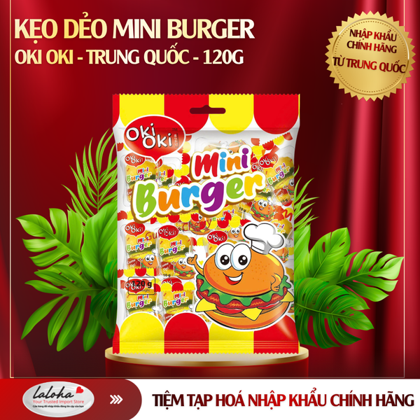 KẸO DẺO MINI BURGER | OKI OKI - TRUNG QUỐC | 40G