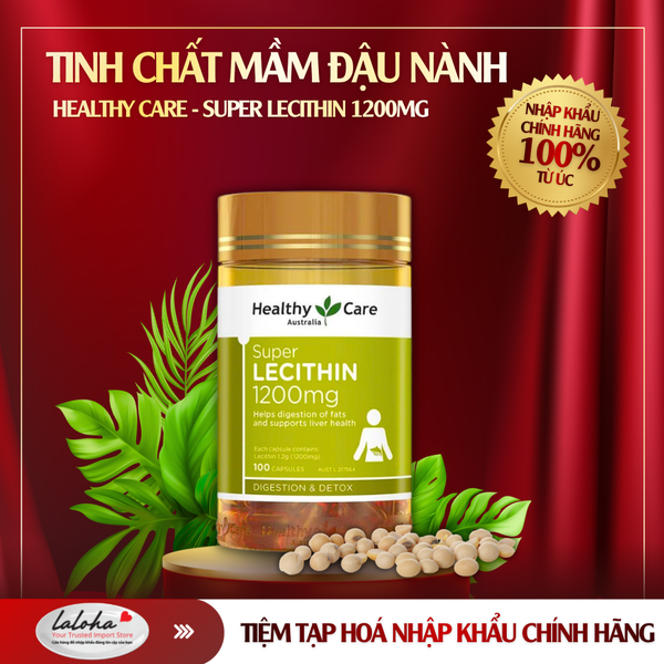 TINH CHẤT MẦM ĐẬU NÀNH | HEALTHY CARE – ÚC | SUPER LECITHIN | 1200mg