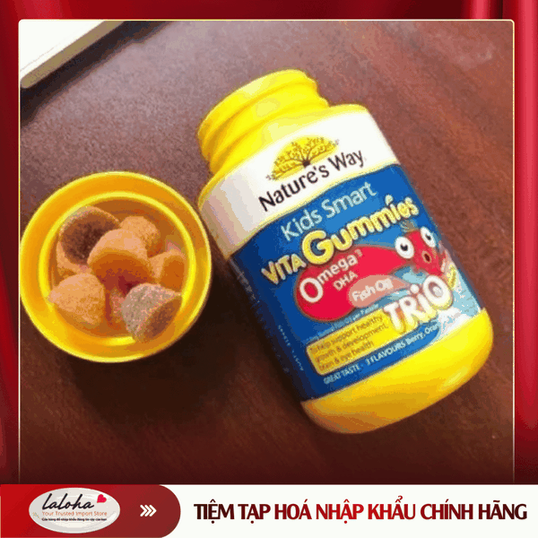 Kẹo dẻo bổ sung Omega 3 và DHA cho bé  | NATURE'S - ÚC | KIDS SMART | 60V