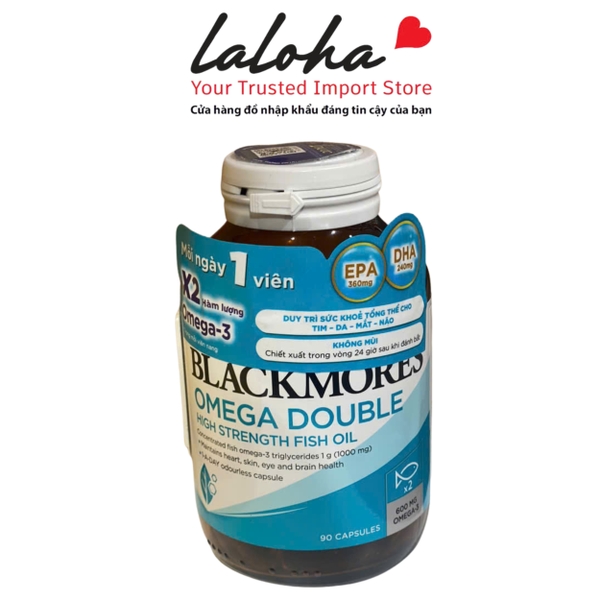 VIÊN UỐNG DẦU CÁ HỖ TRỢ TIM MACH, THỊ LỰC | BLACKMORES - ÚC | OMEGA DOUBLE | 90V