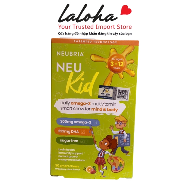 THẠCH DẺO BỔ SUNG SỨC KHỎE | NEUKID - NA UY | 30V