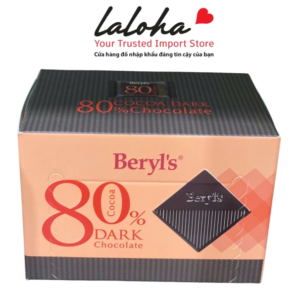 SOCOLA | BERYLS - MALAYSIA | DARK 80% CACAO | 60G