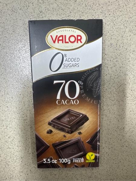 Socola Valor Không Thêm Đường - Tây Ban Nha 100gr
