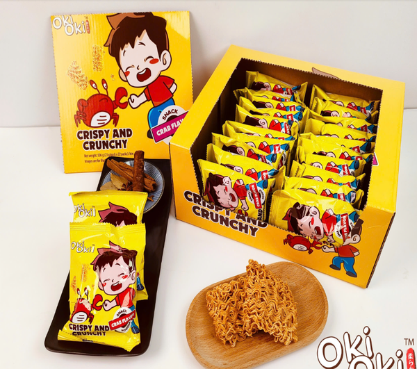 SNACK MÌ GIÒN | OKI OKI - TRUNG QUỐC | HƯƠNG GẠCH CUA | 506G/HỘP