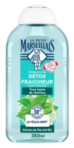 DẦU GỘI THẢI ĐỘC | LE PETIT MARSEILLAIS - PHÁP | TRÀ XANH HỮU CƠ | 250ML