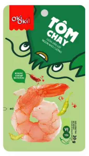 TÔM CHAY | OKI OKI - TRUNG QUỐC | VỊ TỎI | 20G