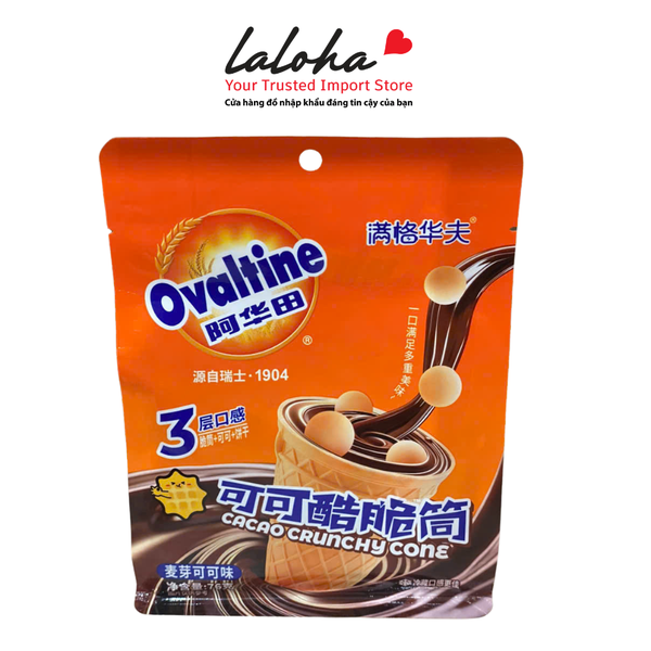 BÁNH ỐC QUẾ SOCOLA | OVALTINE - TRUNG QUỐC | 76G