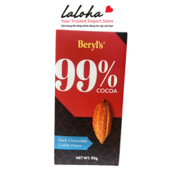 SOCOLA | BERYLS - MALAYSIA | DARK 99% CACA0 | 90G