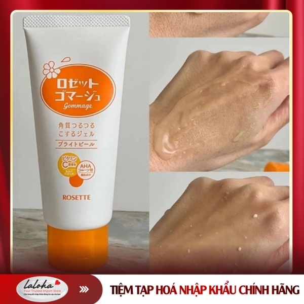 GEL TẨY TẾ BÀO CHẾT | ROSETTE – NHẬT BẢN| DƯỠNG SÁNG DA| 120G (Chai vàng)