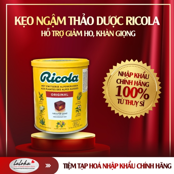 KẸO NGẬM THẢO DƯỢC | RICOLA – THỤY SĨ | SWISS HERB CANDY | 250G