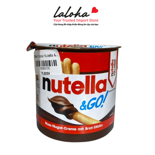 BÁNH QUE CHẤM SOCOLA | NUTELLA & GO HAZELNUT SPREAD BREADSTICKS - MỸ | 52G