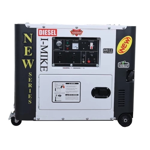 Máy Phát Điện Chạy Dầu I-Mike 6Kw DG9800SE Vuông Siêu Chống Ồn