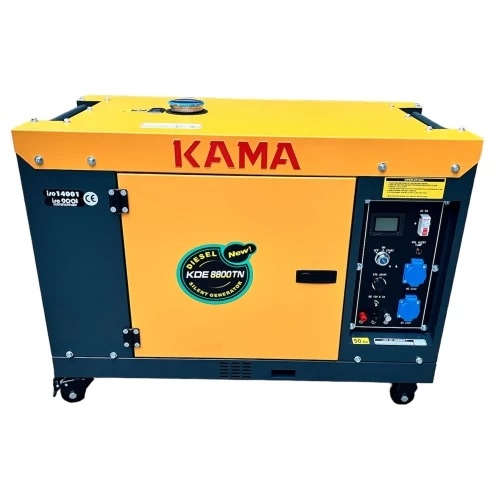 Máy Phát Điện Chạy Dầu 6Kw Kama KDE8800TN Siêu Cách Âm