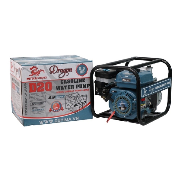 bơm nước Dragon D20 5.5HP Xanh đậm 4 thì 2