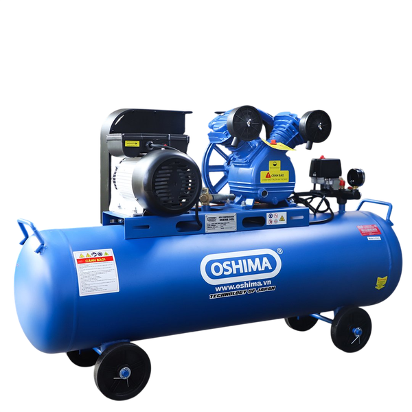 Máy nén khí OSHIMA 140L 3.0HP Xanh Điện 1 pha (có dầu, nhanh, dây đồng)