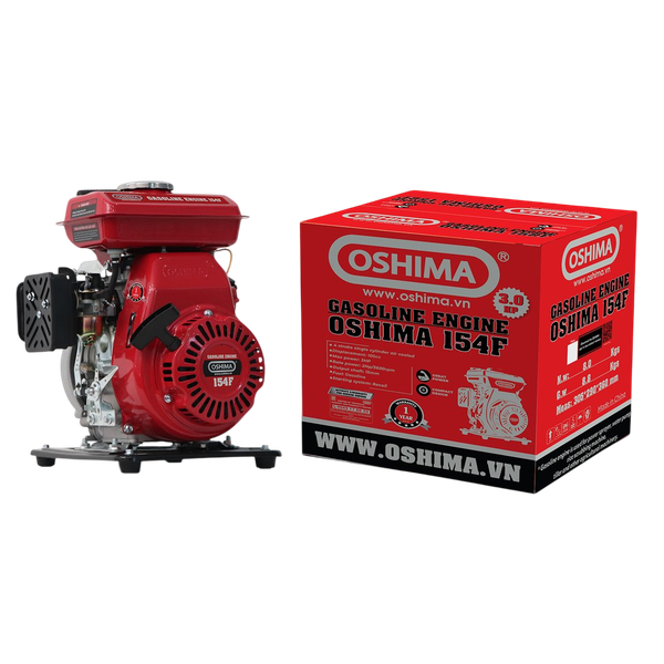 Máy nổ chạy xăng OSHIMA 154F 3.0HP Đỏ-đen