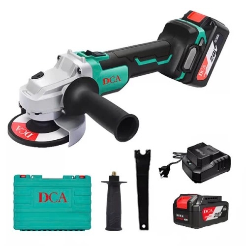 Máy Mài D100 Dùng Pin DCA ADSM03-100 (TYPE EM) BLDC - Thân Máy, 2 Pin 20V 4ah, Sạc, Hộp Nhựa