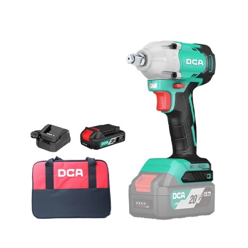 Máy Siết Bu Lông Dùng Pin DCA ADPB298 (TYPE DM) BLDC - Thân Máy, 1 Pin 20V 2ah, Sạc, Túi Vải