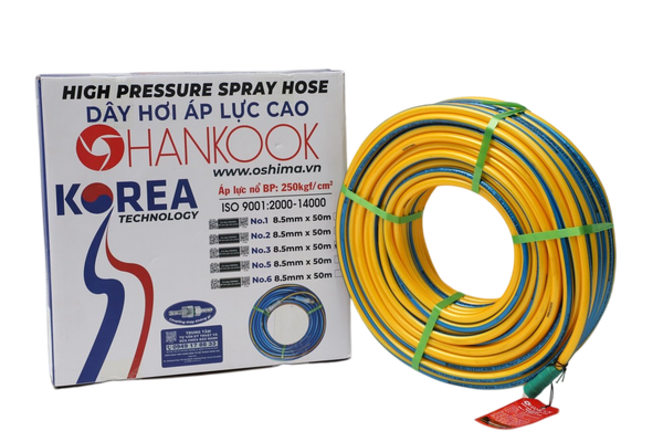 Dây phun áp lực Hankook No.3 8.5mm x 50m Vàng