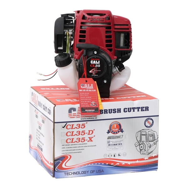 Cắt cỏ Cali CL35 1000W Đỏ-đen 4 thì (rời, chết)