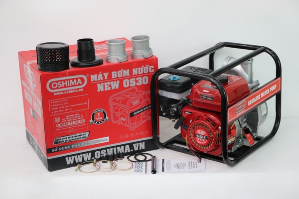 Máy bơm nước chạy xăng Oshima NEW OS30 6.5HP Đỏ-đen 4 thì 3