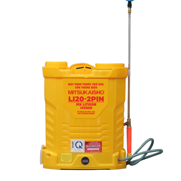 Máy phun thuốc trừ sâu, côn trùng điện MITSUKAISHO Li20-2pin Vàng Pin lithium 12V8Ah