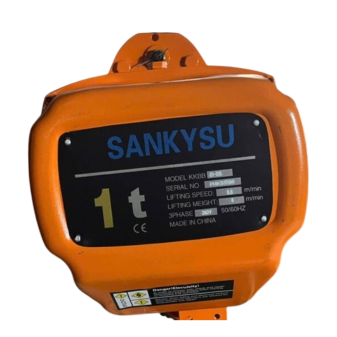 Pa lăng xích điện SANKYSU KKBB01-01 1 tấn cố định 380V