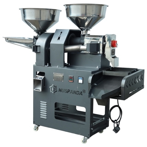 Bộ máy xát nghiền gạo Huspanda HNF680I (Motor HPN3000 - Sàng lọc sạn rung) Cối xát nghiền Inox