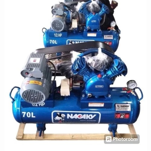 Máy Nén Khí Dây Đai 1/2HP 70L Nagaky NA-1270 220V