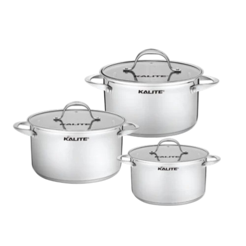 Bộ 3 Nồi Kalite KL352 Inox Đáy Từ 5 Lớp