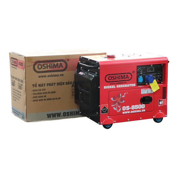 Phát điện OSHIMA OS-8500 7.0KW Đỏ 4 thì (chạy dầu)