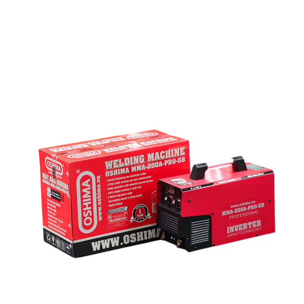 Máy hàn điện tử OSHIMA MMA-200A-PRO-5B 8.5KVA Đỏ