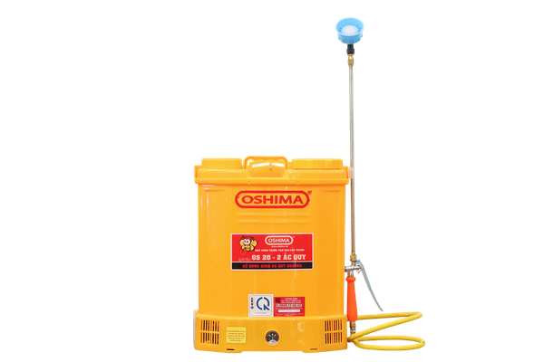 Bình xịt điện Oshima OS20-2 ắc qui Vàng Bình ắc qui 12V8Ah