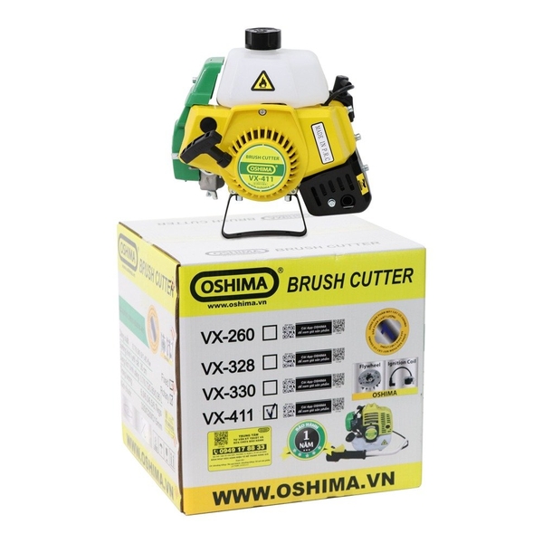 Cắt cỏ Oshima VX411 1.45KW Vàng-xanh 2 thì (rời, xoay)