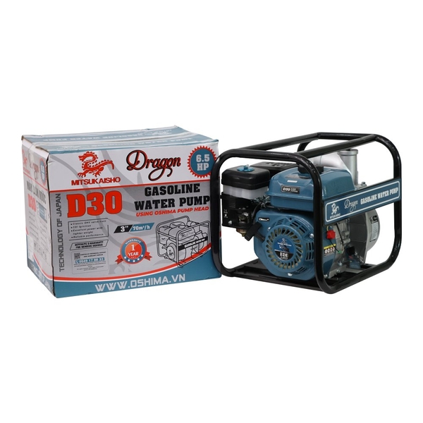 Máy bơm nước Dragon D30 6.5HP Xanh đậm 3