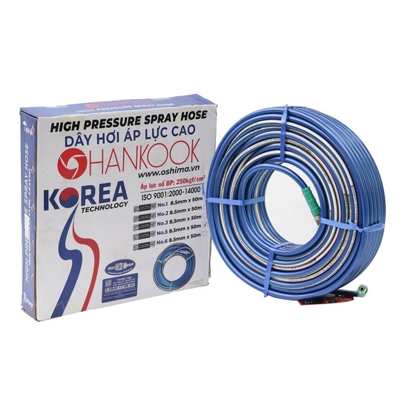 Dây phun Hankook No.5 8.5mm x 50m Xanh dương