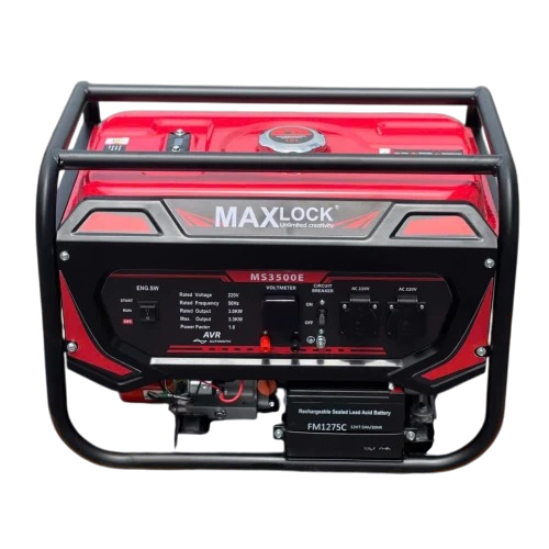 Máy Phát Điện Chạy Xăng 3Kw Maxlock MS3500E Đề