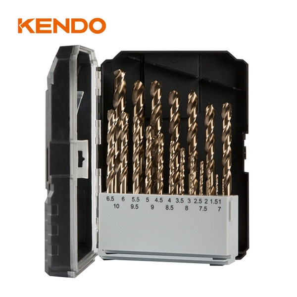 Bộ mũi khoan inox HSS-Co 19 cái (1.0- 10mm)Kendo - 11604134