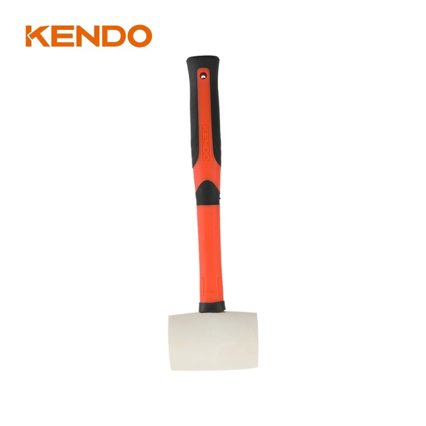 Búa cao su đầu trắng 450g/ 16OZ tay cầm bằng sợi thủy tinh Kendo - 25501