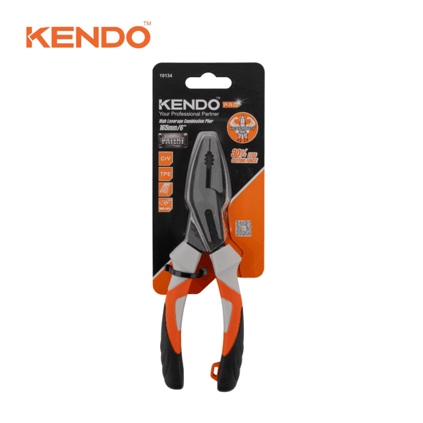 Kìm điện hạng nặng đòn bẩy trợ lực cao bằng thép CR-V 8 inch 210mm Kendo – 10136