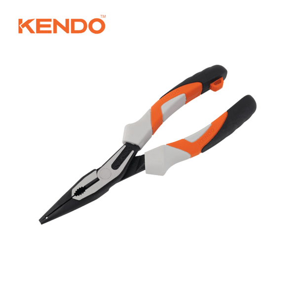 Kìm nhọn chuyên nghiệp đòn bẩy trợ lực cao bằng thép CR-V 8 inch 200mm Kendo – 10334