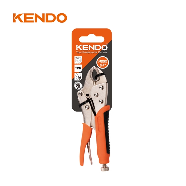 Kìm bấm hàm cong cán bọc nhựa Kendo