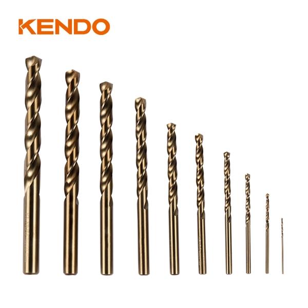 Bộ mũi khoan inox HSS-Co 10 cái (1- 10mm) Kendo - 11603934
