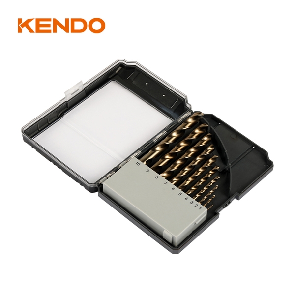 Bộ mũi khoan inox HSS-Co 10 cái (1- 10mm) Kendo - 11603934